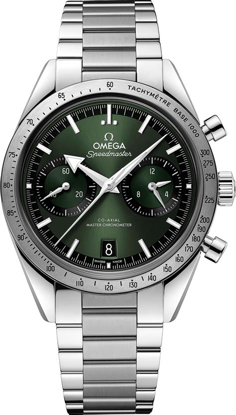 omega 57 speedmaster green|omega speedmaster 57 price.